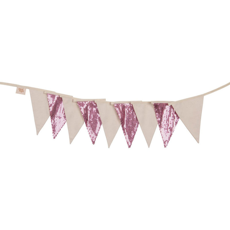 Paillettengirlande „Rosa und Beige“