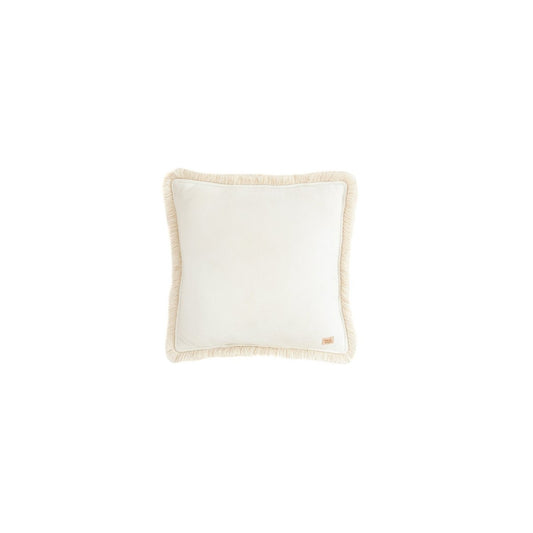 Moi Mili Samtkissen „Ivory“ mit Fransen – 40 × 40 cm – Produktfoto 2