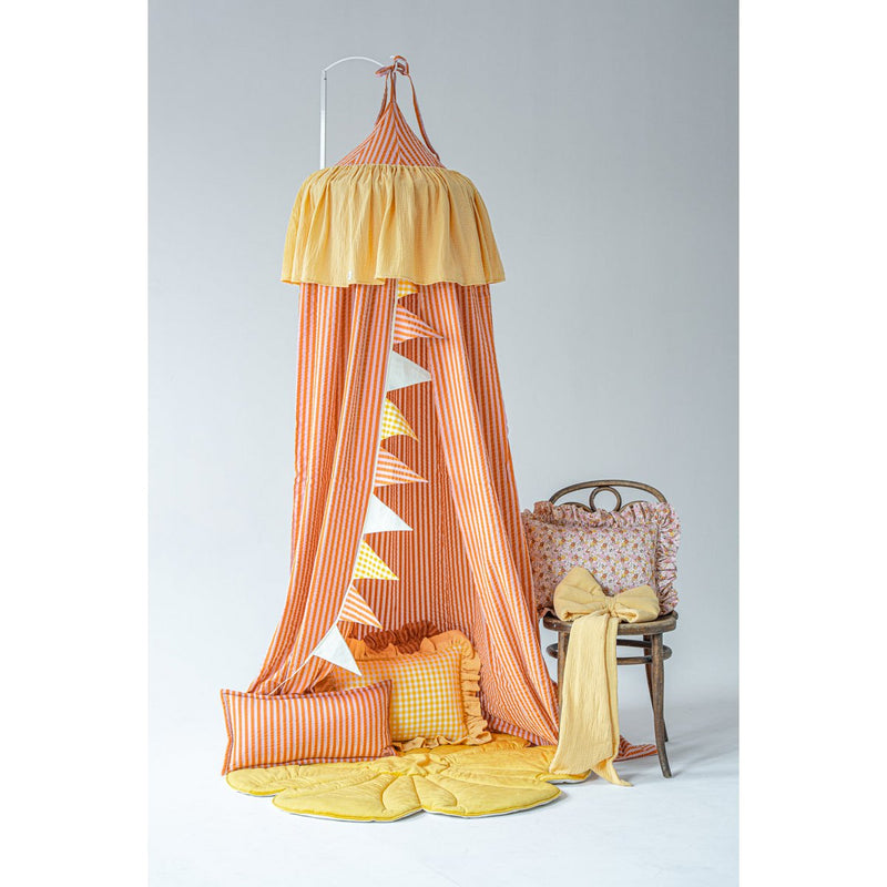Baumwoll-Baldachin „Pink Orange Stripe“