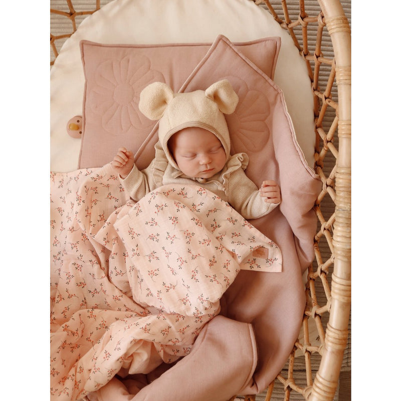 Leinen-Bettset „Bloom Powder Rose“