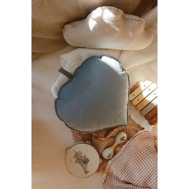 Samt-Blattkissen „Grey Mint“
