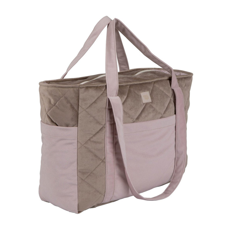 Samt-Reisetasche „Blush Beige“