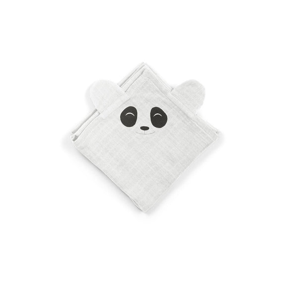Kuscheltücher „Bjørk Panda“ – 2er-Set, Weißer Onyx von Nuuroo