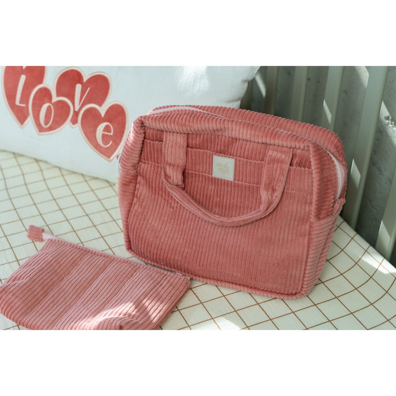 Cord-Kosmetiktaschen-Set „Coral“