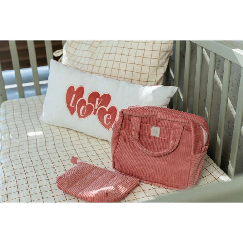 Cord-Kosmetiktaschen-Set „Coral“