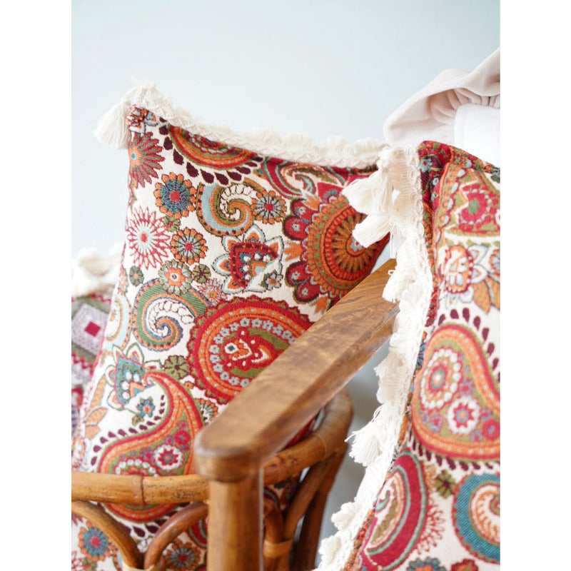 Exklusive Zierrolle „Vintage Paisley“ mit Fransen