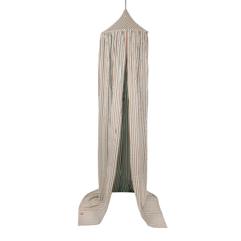 Baumwoll-Baldachin „Blue Brown Stripe“