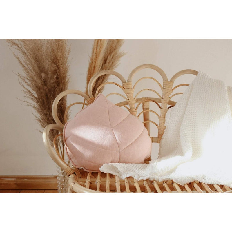 Leinen-Blattkissen „Soft Blush“