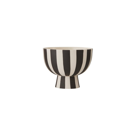 Toppu Mini-Schüssel – Weiß/Schwarz – Ø12,6 × H10 cm von OYOY Living Design