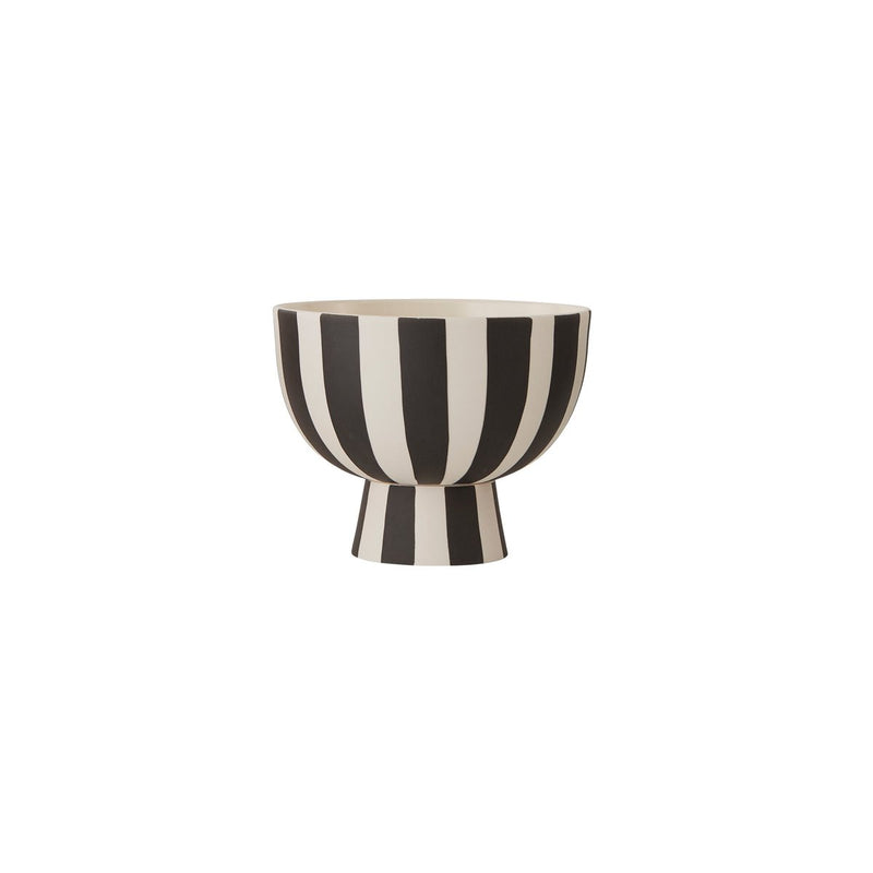 Toppu Mini-Schüssel – Weiß/Schwarz – Ø12,6 × H10 cm von OYOY Living Design