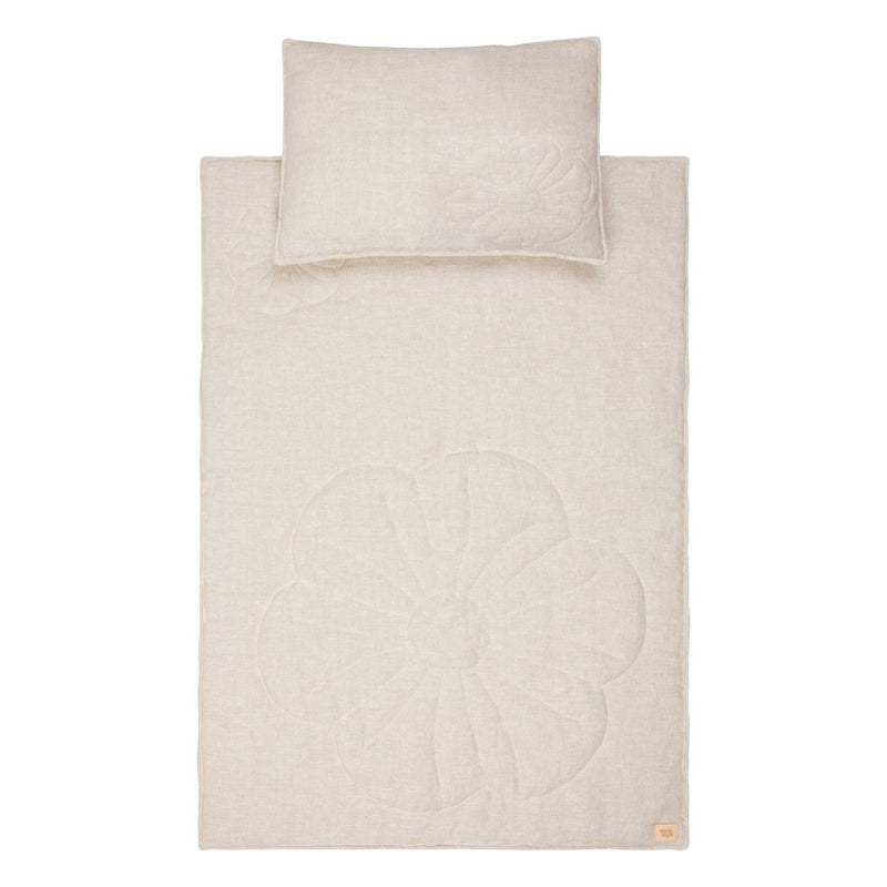 Leinen-Bettwäsche-Set „Bloom Sand“