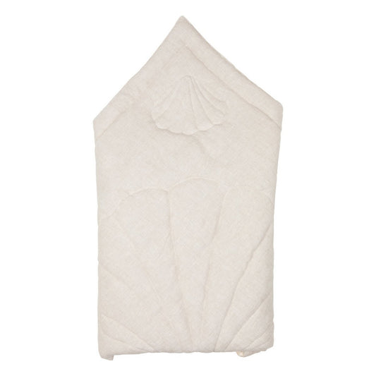 Leinen-Wickeldecke „Shell Sand“