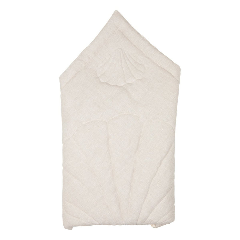 Leinen-Wickeldecke „Shell Sand“