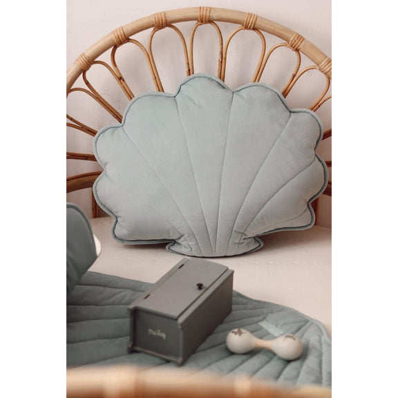 Moi Mili Samt-Muschelkissen „Powder Mint“ – Produktfoto 5