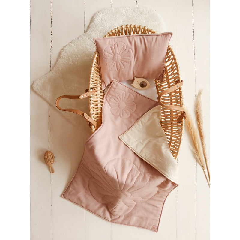 Leinen-Bettset „Bloom Powder Rose“