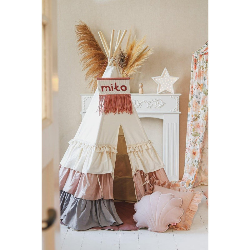 Tipi-Zelt „Powder Frills“ mit Rüschen