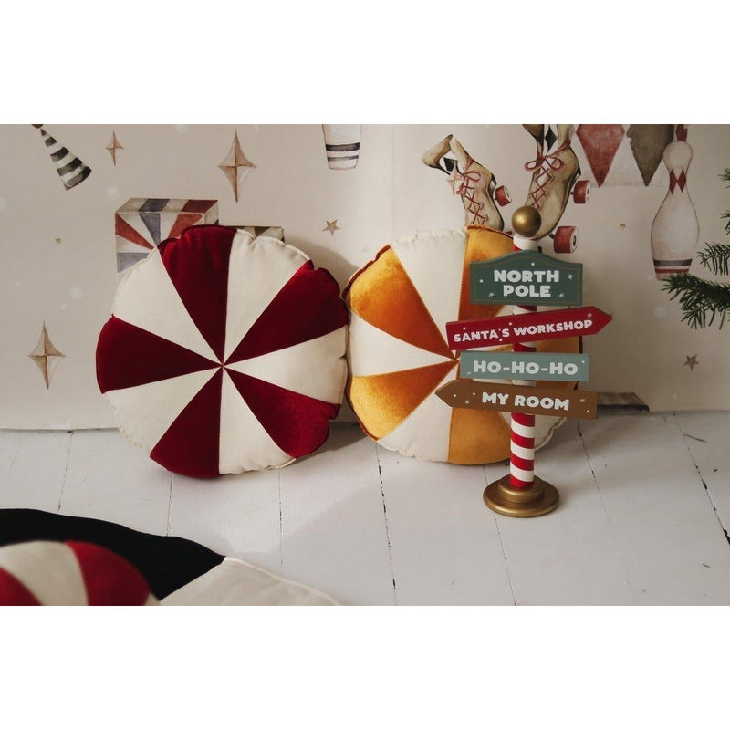 Samt-Candy-Kissen „Red Candy“