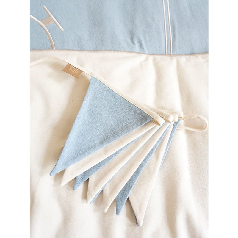 Stoff-Wimpelgirlande „Soft Denim“