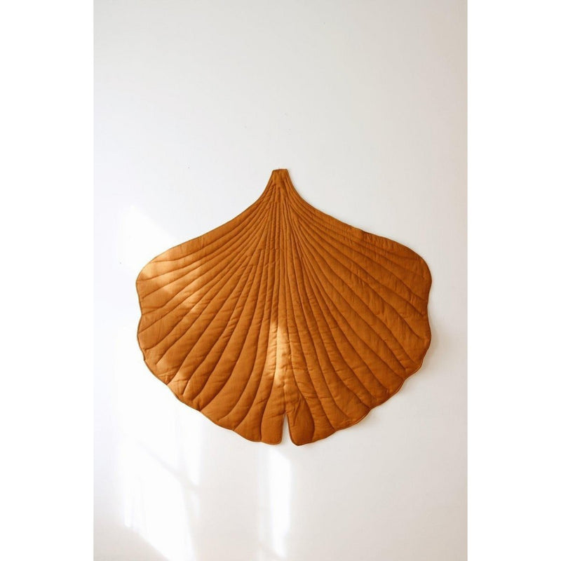 Leinen-Ginkgomatte „Caramel Ginkgo“