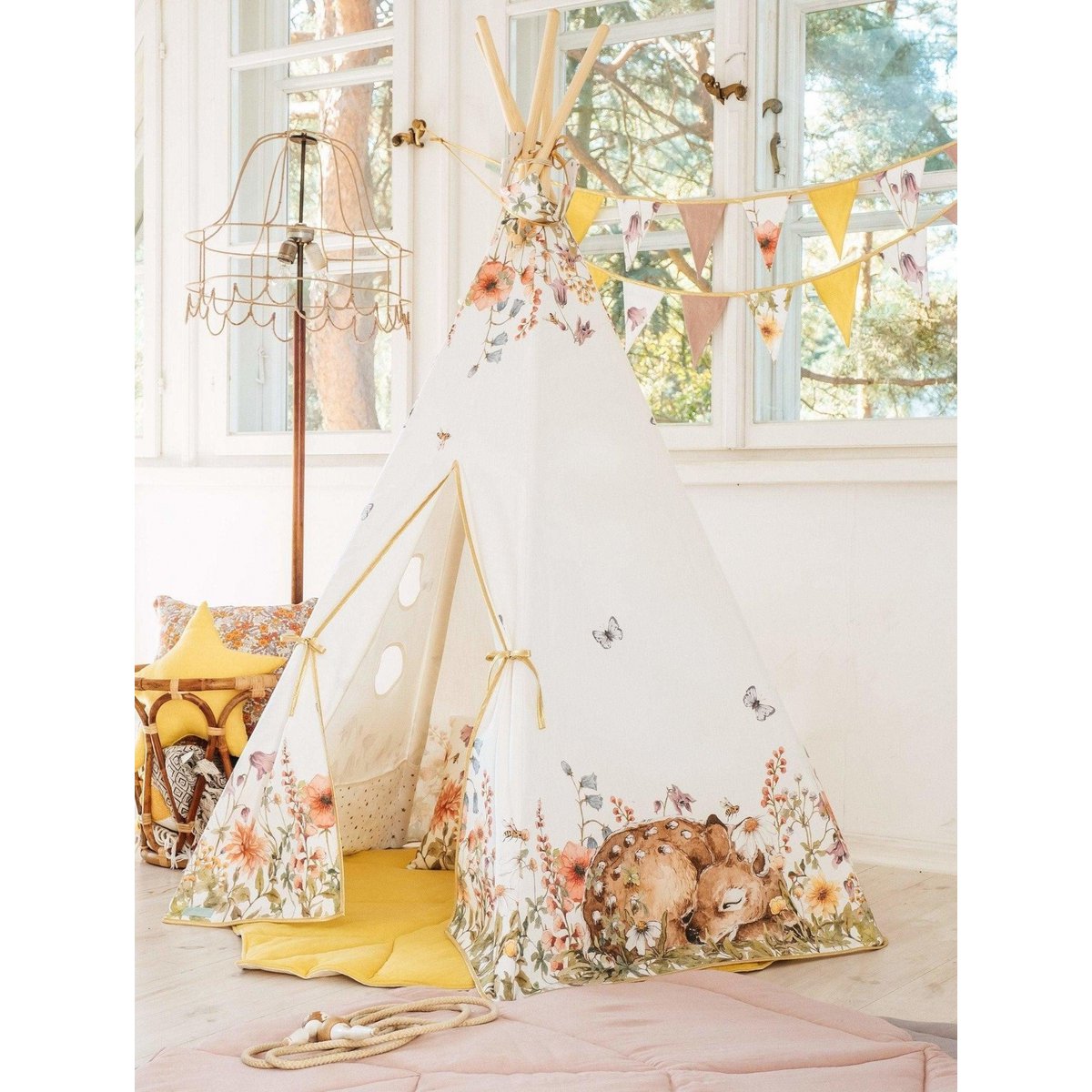Moi Mili Kinder-Tipi-Zelt „Wildflowers“ – Produktansicht