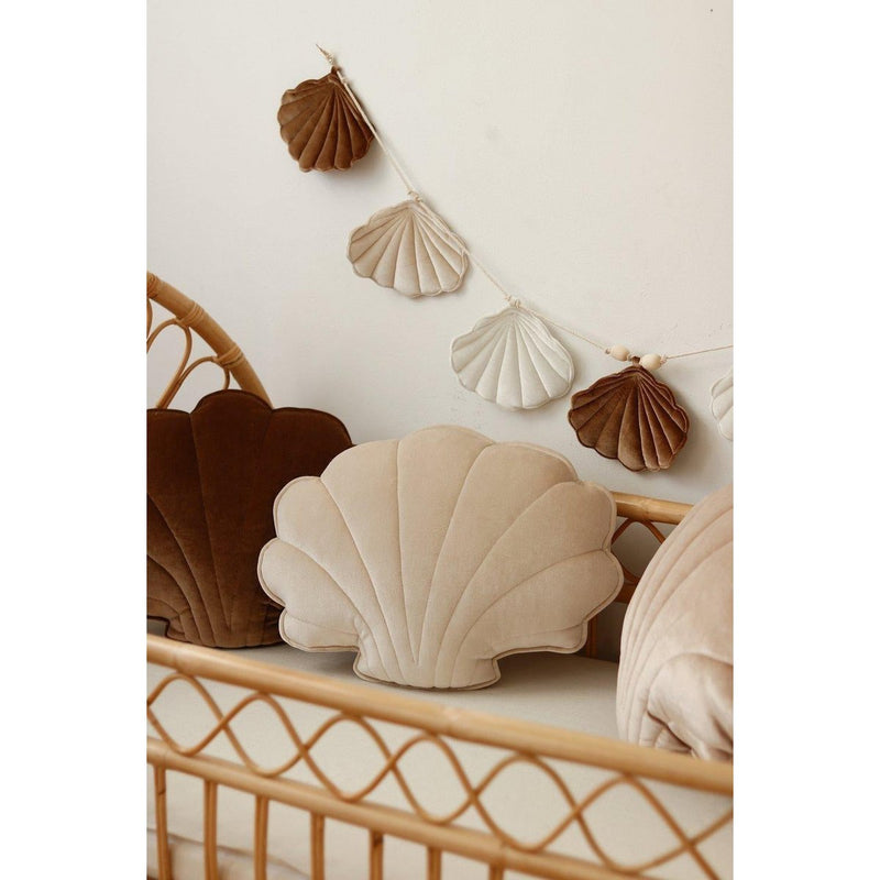 Samt-Muschelkissen „Cream Pearl“