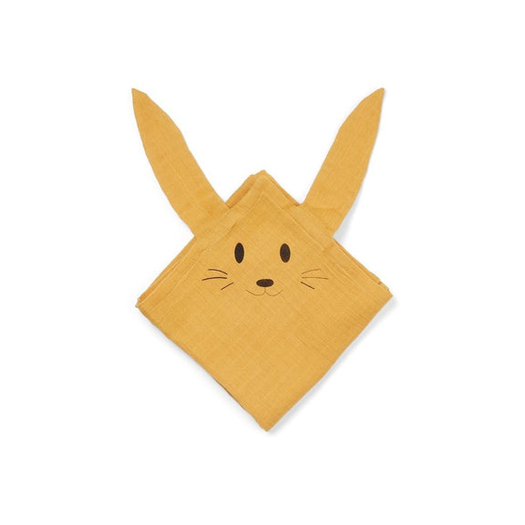 Kuscheltücher „Bjørk Hase“ – 2er-Set, Goldgelb von Nuuroo