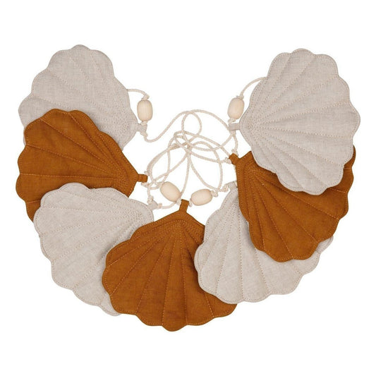 Moi Mili Leinengirlande mit Muscheln „Karamell“ – Produktfoto 2