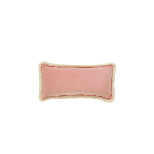 Moi Mili Samtkissen „Soft Apricot“ mit Fransen – 60 × 30 cm – Produktfoto 2