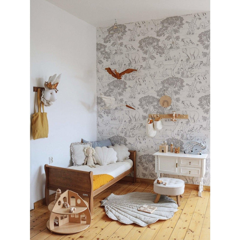 Leinen-Muschelspielmatte „Sand“