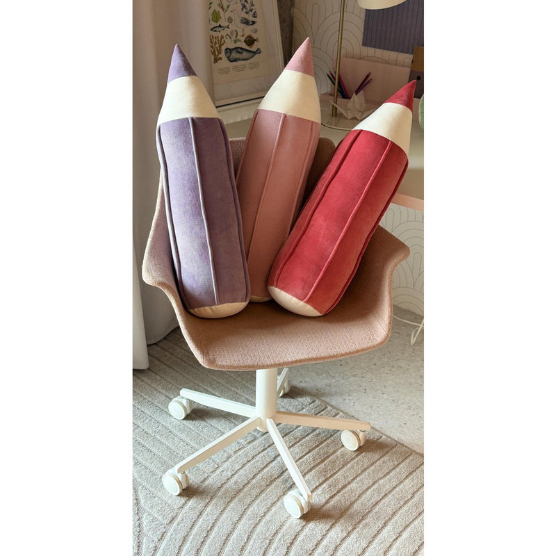 Buntstift-Samtkissen „Pink“
