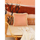 Samtkissen „Soft Apricot“ mit Fransen – 40 × 40 cm