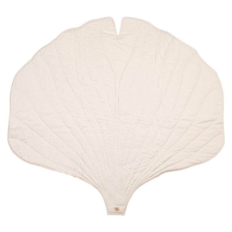 Ginkgo-Blatt-Matte aus Samt „Creme“