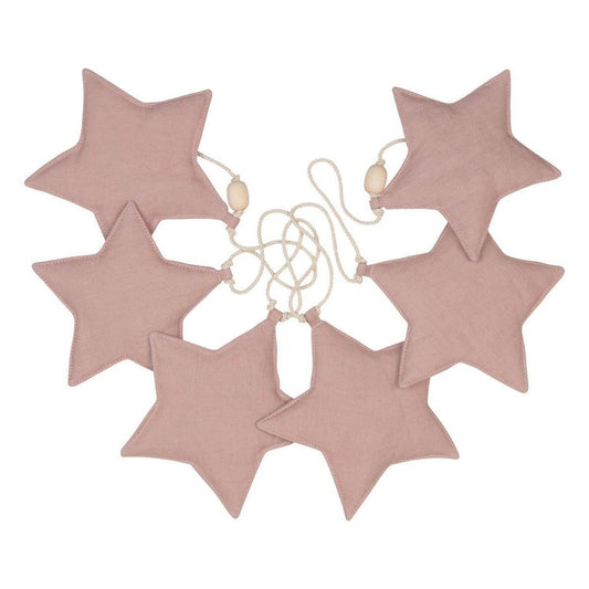Moi Mili Leinen-Sterngirlande „Powder Pink“ – Produktfoto 2