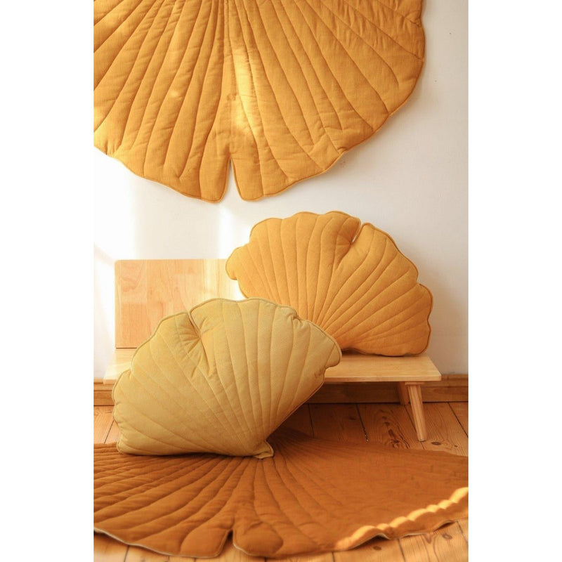 Leinen-Ginkgokissen „Mango Ginkgo“