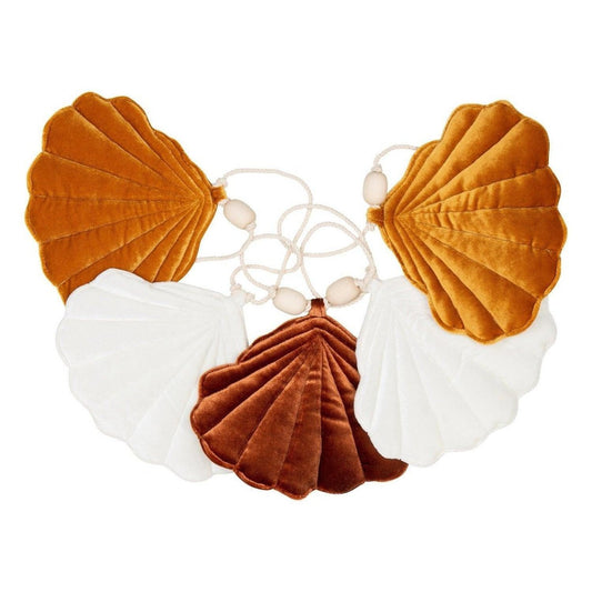 Moi Mili Samtgirlande mit Muscheln „Gold Pearl“ – Produktfoto 2