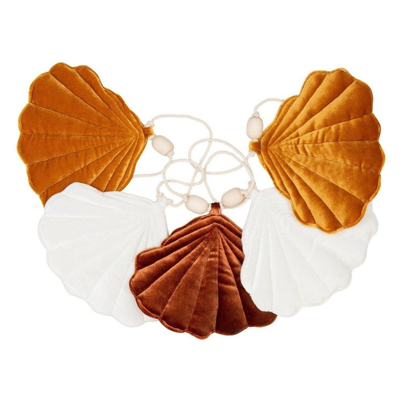 Moi Mili Samtgirlande mit Muscheln „Gold Pearl“ – Produktfoto 2