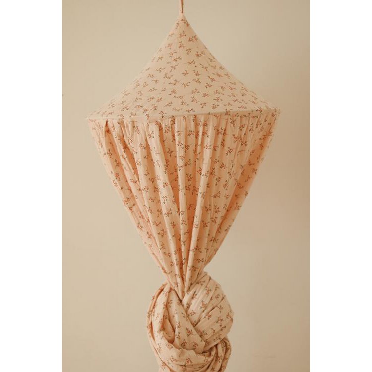 Baldachin „Kleine Blumen“ – Apricot/Rosa