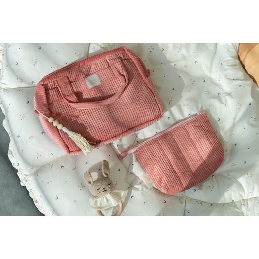 Cord-Kosmetiktaschen-Set „Coral“