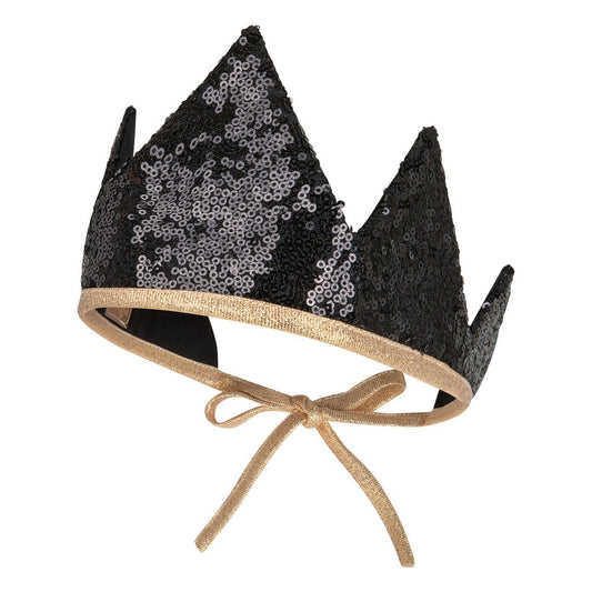 Moi Mili Krone „Black Magic“ mit schwarzen Pailletten – Produktfoto 2