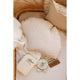 Samt-Ginkgoblatt-Kissen „Creme“