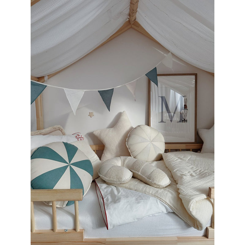 Patchwork-Lollipop-Kissen „White Lamb“