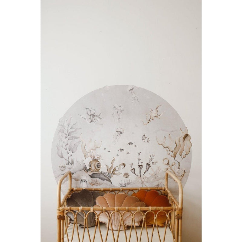 Samt-Muschelkissen „Beige Pearl“