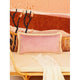 Samt-Kissen „Soft Pink“ mit Fransen