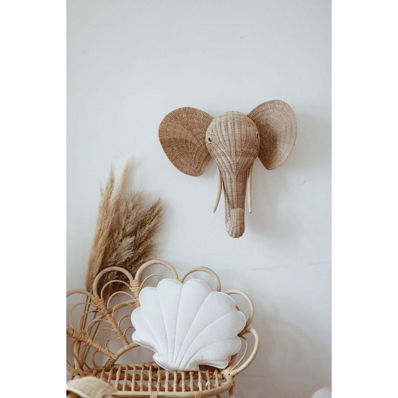 Samt-Muschelkissen „White Pearl“