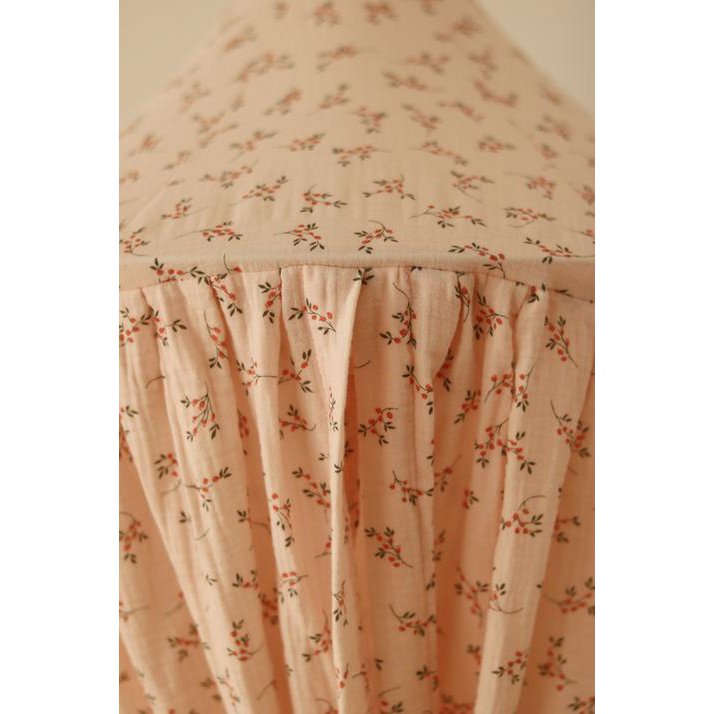 Baldachin „Kleine Blumen“ – Apricot/Rosa