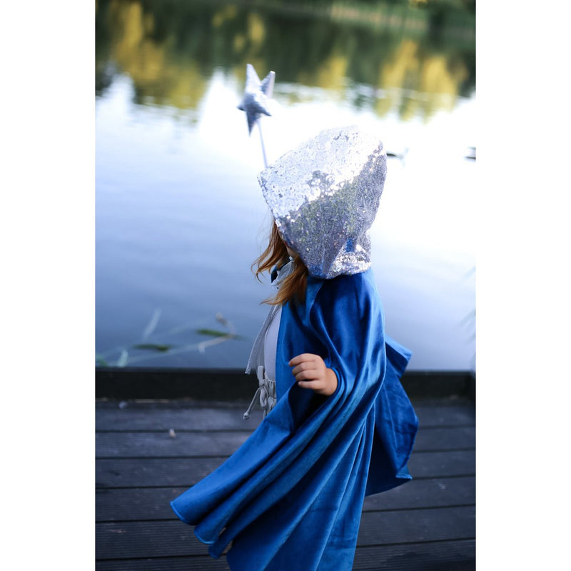Zauberumhang „Snow Queen“ – Blau und Silber