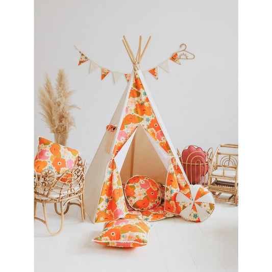 Moi Mili Rundes Kissen „Picknick mit Blumen“ – Produktfoto 2