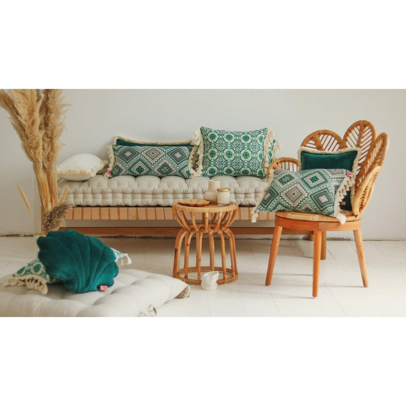 Kissen „Ocean Daisy“ mit Fransen