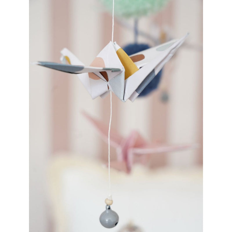 Origami-Mobile fürs Kinderzimmer „Pastellfarben“