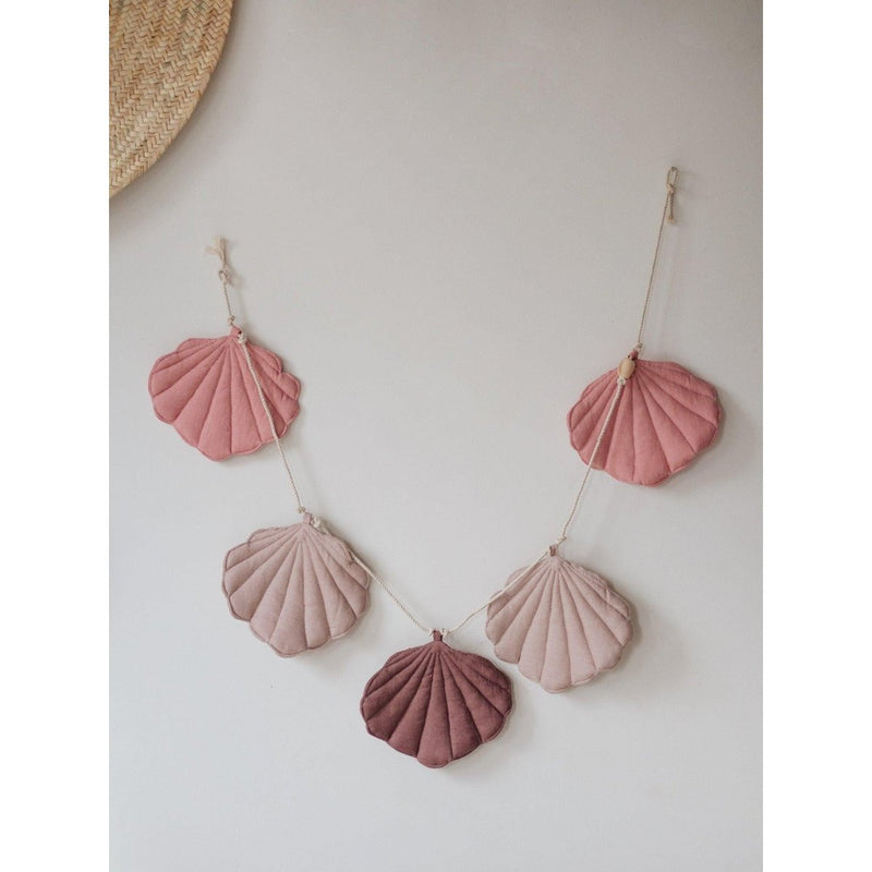 Leinen-Muschelgirlande „Blush“